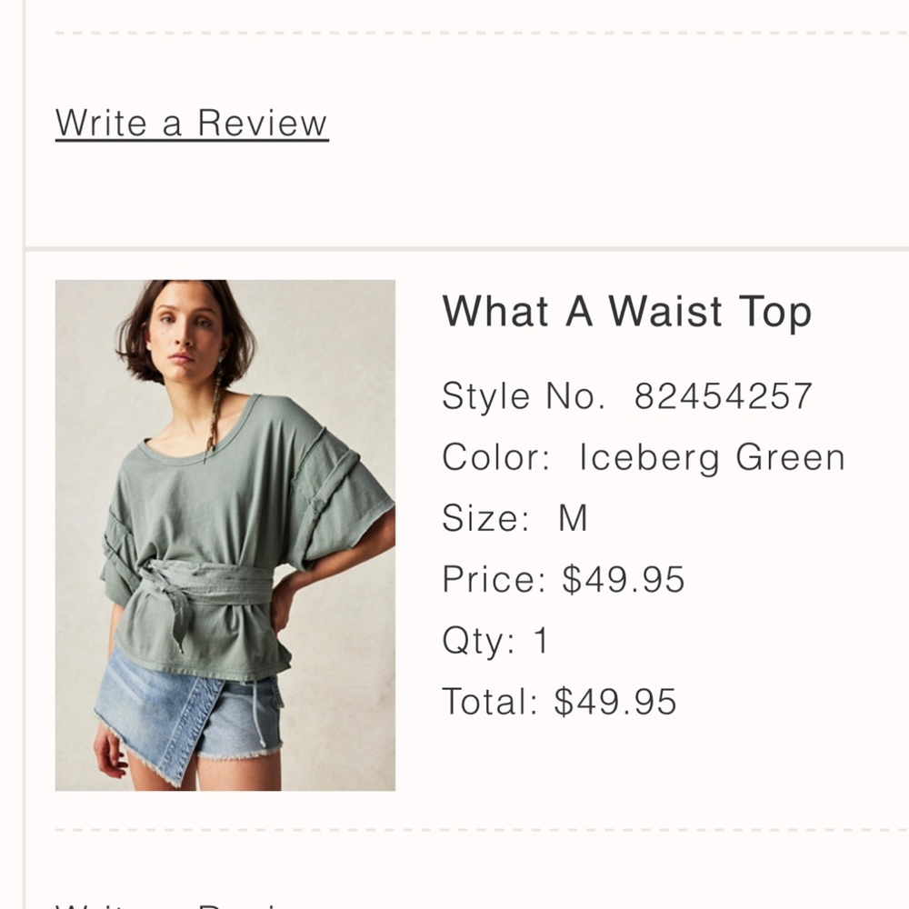 Free People Green Wrap Women's Top